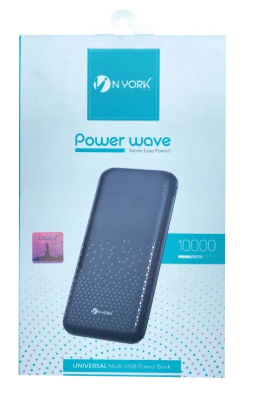 Nyork PB508 Power Wave Universal Power Bank,10000 mAh (Black)