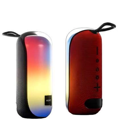 Bluetooth Capsule Speaker, Rainbow LED, 12W, 2400mAh Battery, Bluetooth, USB, Micro SD card, AUX, Portable Wireless for Music, High Resolution Audio Sound Speaker
