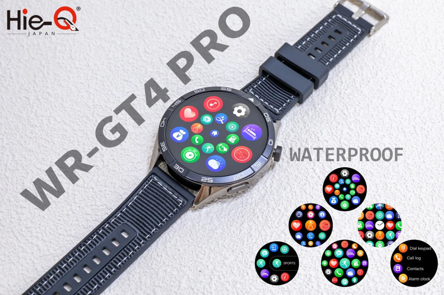 HIE-Q WR-GT4PRO Smart Watch | Smart Notification | Wireless Charging | Health Monitoring | Customizable Watch Faces | Compatible with Android and iOS