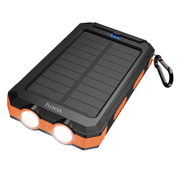 Hoco J164 Platinum Dual Light Solar Power Bank