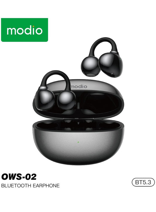 Modio OWS-02 Wireless Ear-Clip Earbuds with Charging Case With Multi Functional