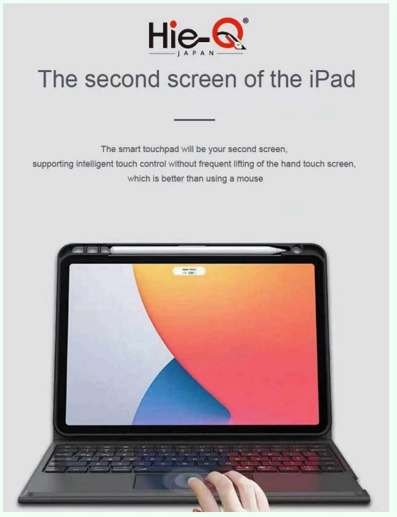 HIEQ Smart Keyboard Case with Mousepad for 10.2-inch iPad