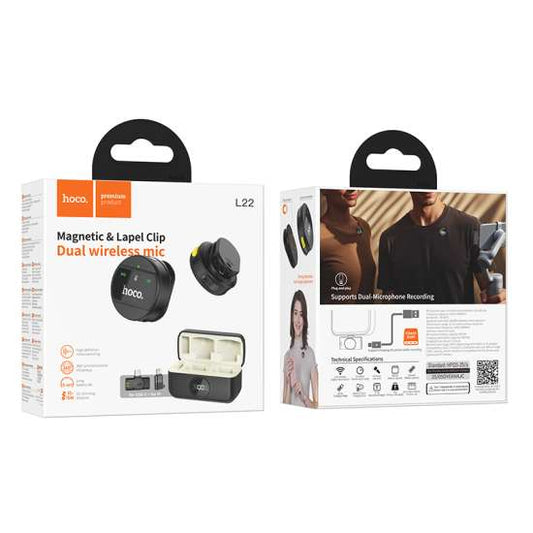 Hoco. Bright Wireless Microphone with Type-C - Lightning Housing