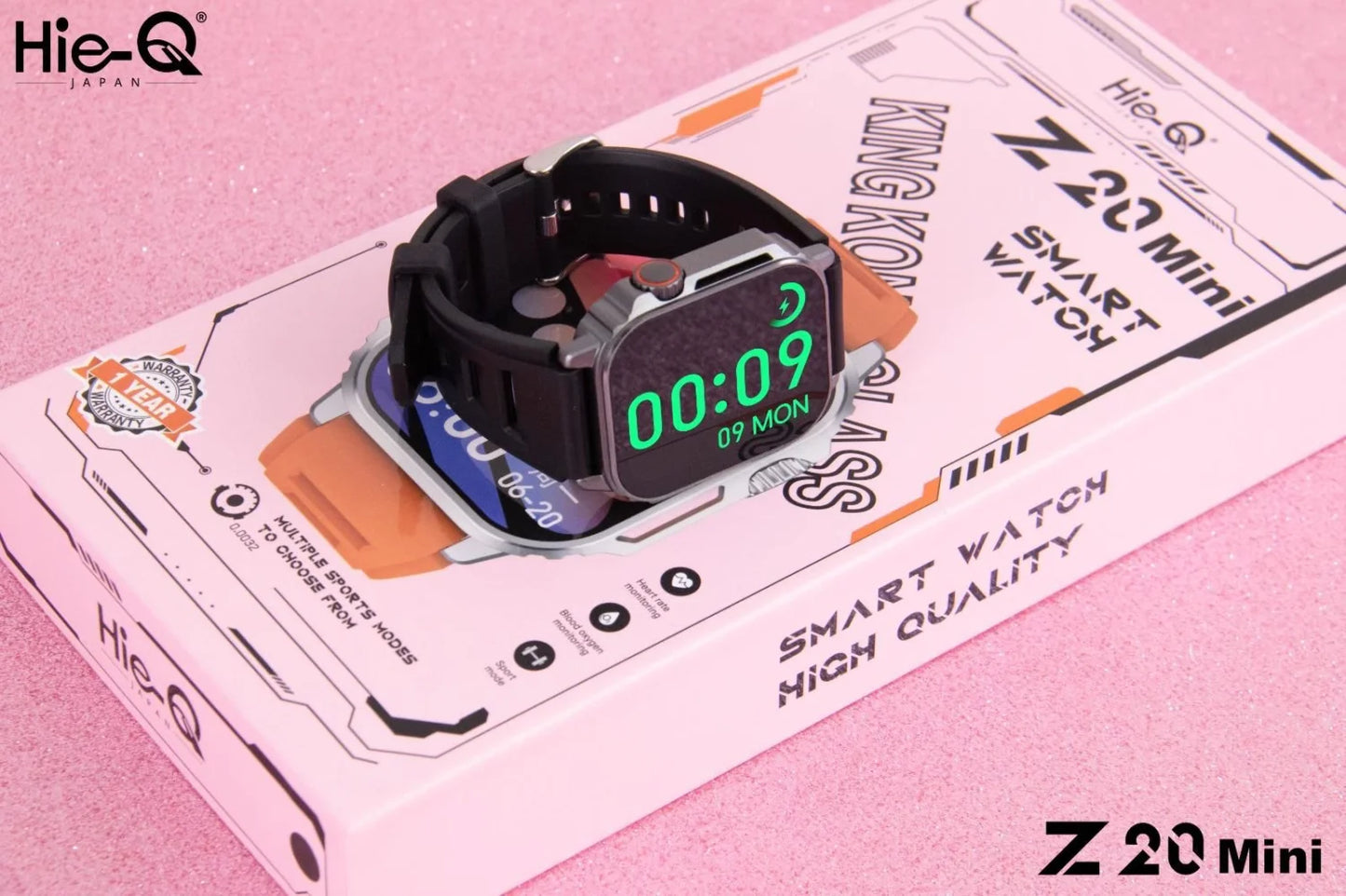 Hie-Q Z20 Mini Smart Watch | Super AMOLED Display | Full Waterproof | 1-Year Warranty