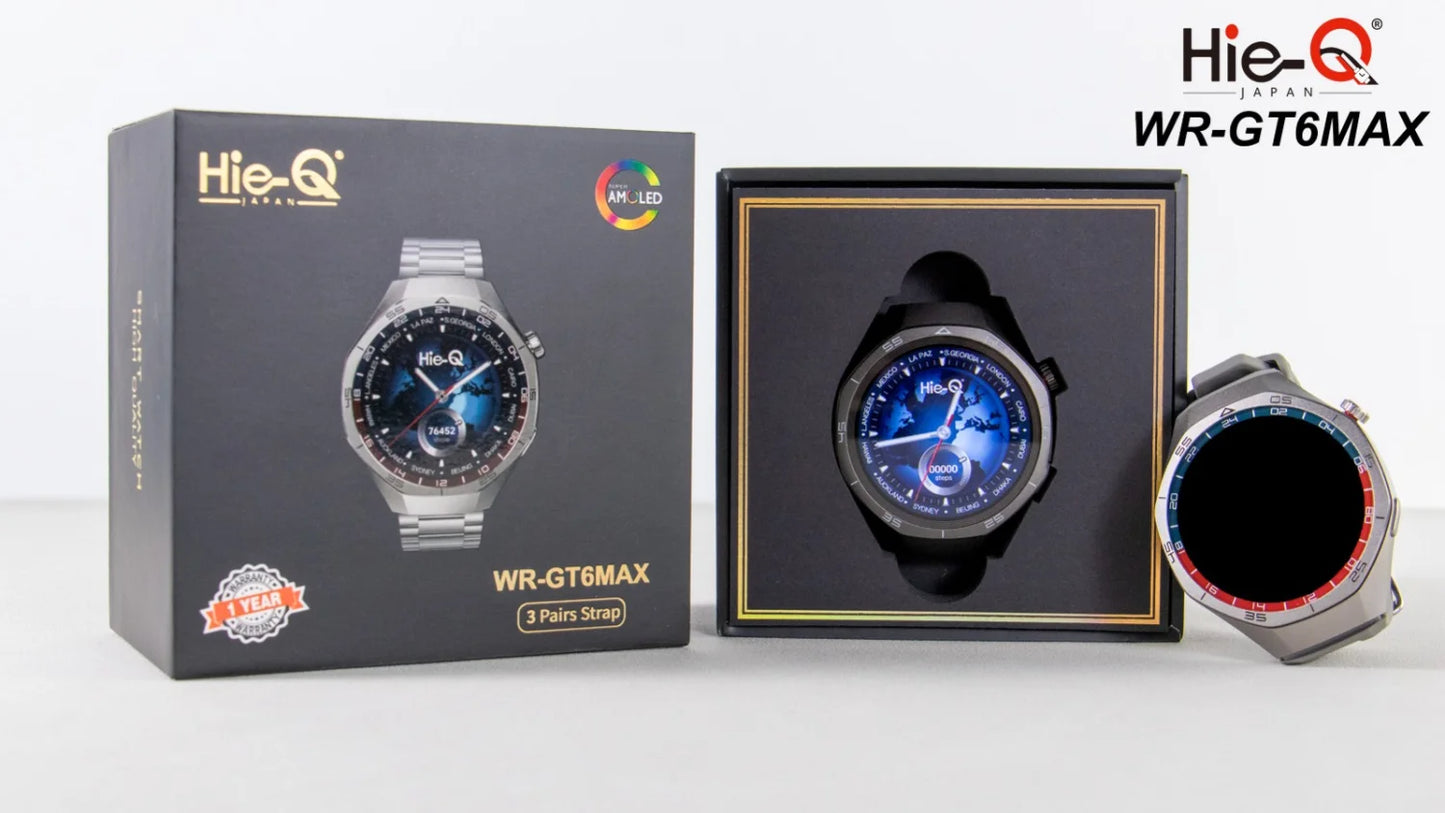 WR-GT6 MAX Smart Watch | Wireless Charging | Health Monitoring | Customizable Dial Faces | Smart Notifications