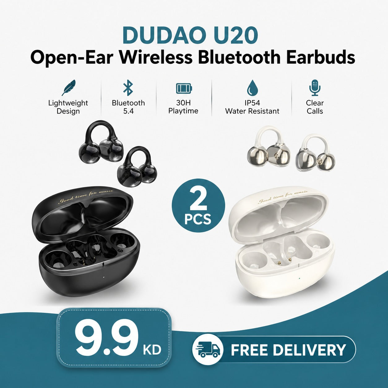 Dudao Open-Ear Wireless Bluetooth Earbuds - U20