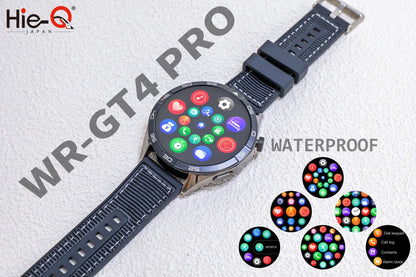 HIE-Q WR-GT4PRO Smart Watch | Smart Notification | Wireless Charging | Health Monitoring | Customizable Watch Faces | Compatible with Android and iOS