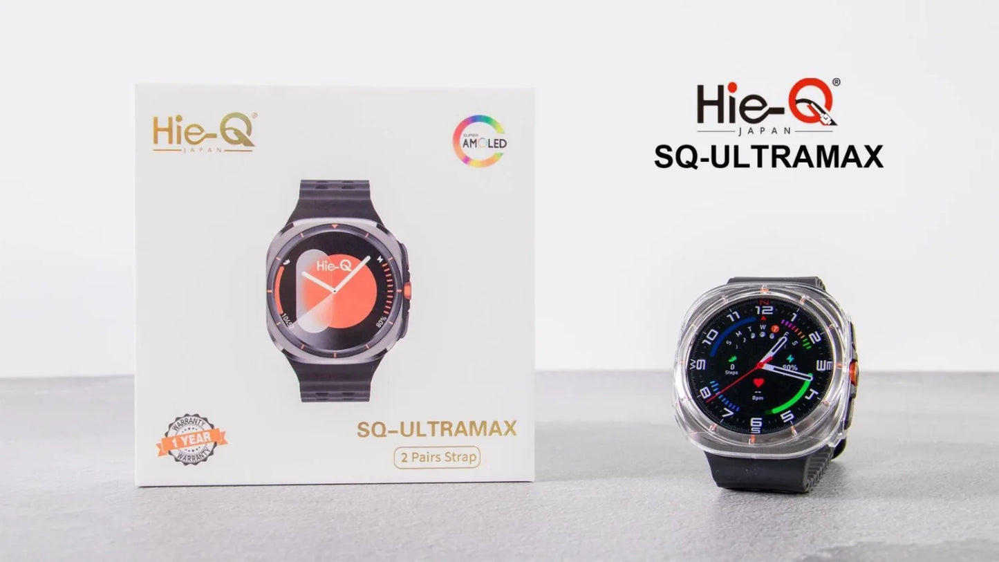 Hie-Q SQ - Ultra Max Smart Watch | Super AMOLED Display | Full Waterproof | Health Monitoring | 1-Year Warranty